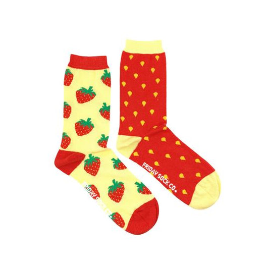 Unisex Inside Out Strawberry Socks