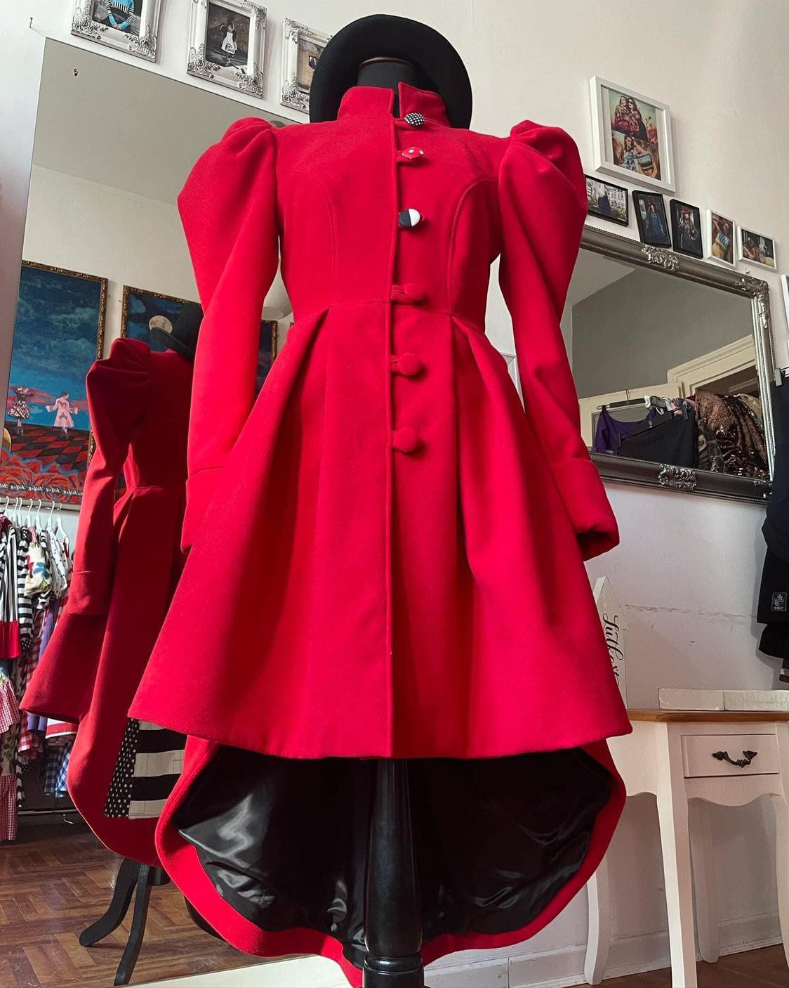 Mid-Trench Red Coat